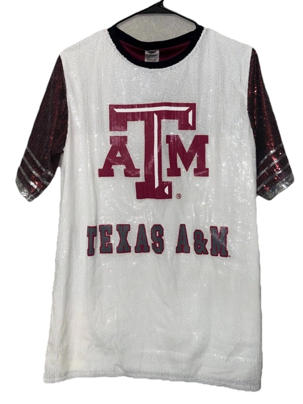 Gameday Couture Texas A&M Aggies White Sequin Jersey Women's S New